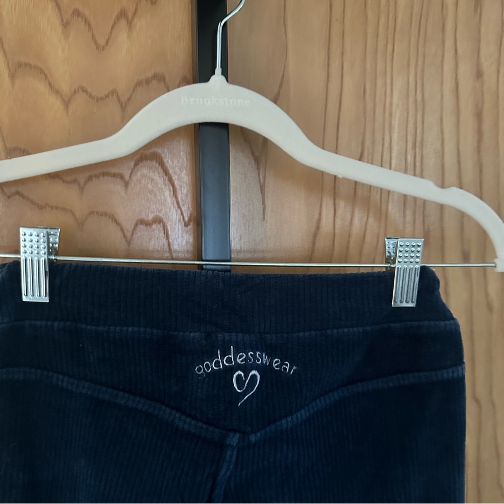 Goddess Navy Ribbed Pants size 4-6 - Picture 2 of 10